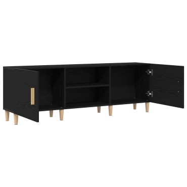 vidaXL Βάση τηλεόρασης - Μαύρη Δρυς, 150x30x50 cm Κατασκευασμένο από Επεξεργασμένο Ξύλο