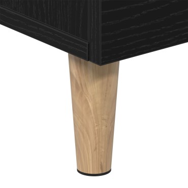 vidaXL Βάση τηλεόρασης - Μαύρη Δρυς, 150x30x50 cm Κατασκευασμένο από Επεξεργασμένο Ξύλο