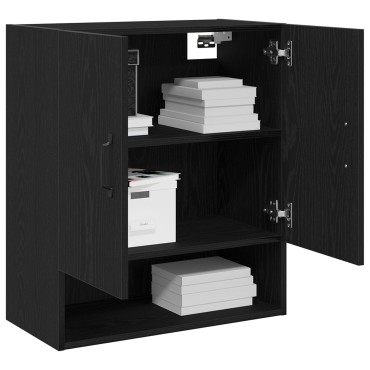 vidaXL Τοίχος Ντουλάπα Μαύρη Δρυς 60x30x70cm Επεξεργασμένο Ξύλο