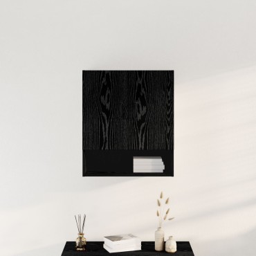 vidaXL Τοίχος Ντουλάπα Μαύρη Δρυς 60x30x70cm Επεξεργασμένο Ξύλο