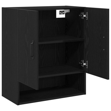 vidaXL Τοίχος Ντουλάπα Μαύρη Δρυς 60x30x70cm Επεξεργασμένο Ξύλο