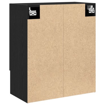 vidaXL Τοίχος Ντουλάπα Μαύρη Δρυς 60x30x70cm Επεξεργασμένο Ξύλο