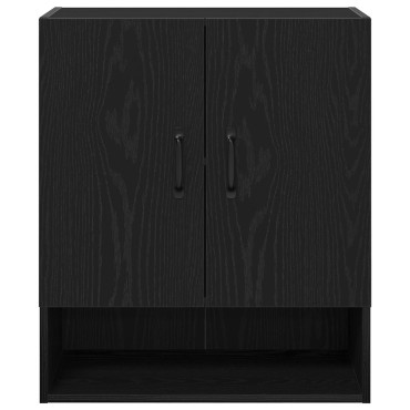 vidaXL Τοίχος Ντουλάπα Μαύρη Δρυς 60x30x70cm Επεξεργασμένο Ξύλο