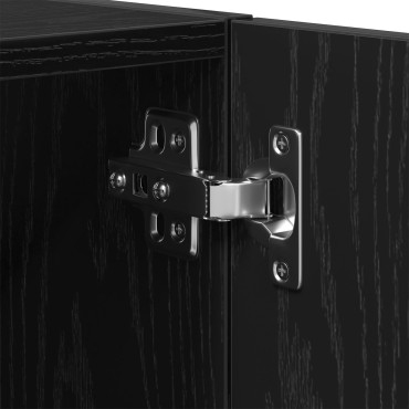 vidaXL Τοίχος Ντουλάπα Μαύρη Δρυς 60x30x70cm Επεξεργασμένο Ξύλο