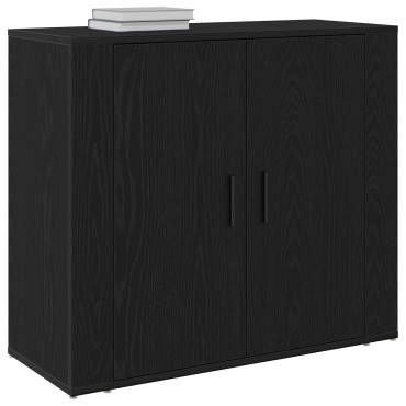 vidaXL Μπουφές Μαύρο Δρυς 80x33x70cm Κατασκευασμένο ξύλο 1 τεμ.