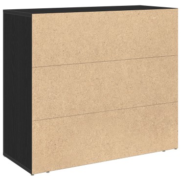 vidaXL Μπουφές Μαύρο Δρυς 80x33x70cm Κατασκευασμένο ξύλο 1 τεμ.