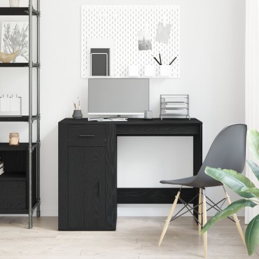 vidaXL Γραφείο Μαύρο Δρυς 100x49x75cm Επεξεργασμένο Ξύλο 1 τεμ.