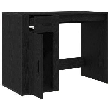 vidaXL Γραφείο Μαύρο Δρυς 100x49x75cm Επεξεργασμένο Ξύλο 1 τεμ.