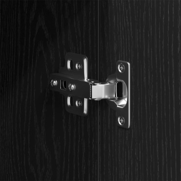 vidaXL Ντουλάπι Μπάνιου Μαύρο Δρυς 30x30x190cm Επεξεργασμένο Ξύλο 1 τεμ.