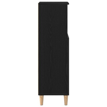 vidaXL Ντουλάπα Μπάνιου Μαύρο Δρυς 30x30x100cm Επεξεργασμένο Ξύλο