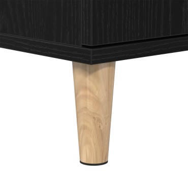 vidaXL Ντουλάπα Μπάνιου Μαύρο Δρυς 30x30x100cm Επεξεργασμένο Ξύλο