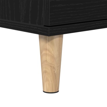 vidaXL Ντουλάπι νεροχύτη Μαύρη Δρυς 65x33x60cm Επεξεργασμένο ξύλο 1 τεμ.