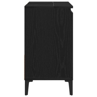 vidaXL Ντουλάπι Νιπτήρα Μαύρη Δρυς 65x33x60cm Ξύλο Επεξεργασμένο 1 τεμ.