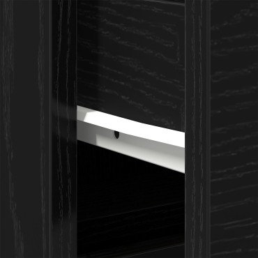vidaXL Ντουλάπι Νιπτήρα Μαύρη Δρυς 65x33x60cm Ξύλο Επεξεργασμένο 1 τεμ.