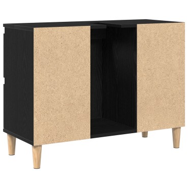 vidaXL Ντουλάπι μπαταρίας Μαύρη Δρυς 80x33x60cm Επεξεργασμένο Ξύλο 1 τεμ.