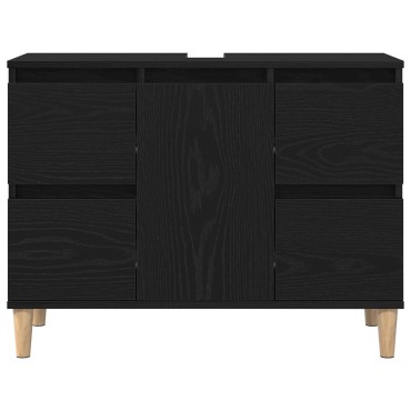 vidaXL Ντουλάπι μπαταρίας Μαύρη Δρυς 80x33x60cm Επεξεργασμένο Ξύλο 1 τεμ.