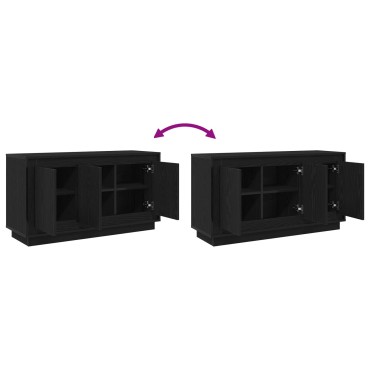 vidaXL Σαλονάκι Μαύρο Δρυς 102x35x55cm Επεξεργασμένο Ξύλο 1 τεμ.