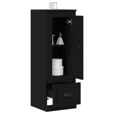 vidaXL Υψηλό ντουλάπι Μαύρη Δρυς 36x35,5x103,5cm Επεξεργασμένο Ξύλο 1 τεμ.