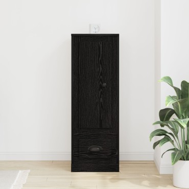 vidaXL Υψηλό ντουλάπι Μαύρη Δρυς 36x35,5x103,5cm Επεξεργασμένο Ξύλο 1 τεμ.