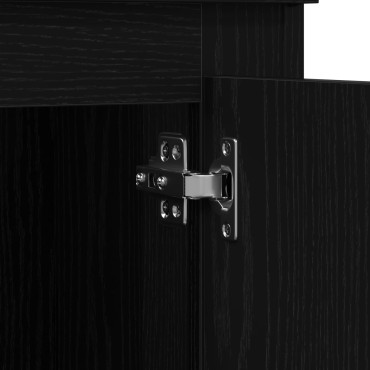 vidaXL Υψηλό ντουλάπι Μαύρη Δρυς 36x35,5x103,5cm Επεξεργασμένο Ξύλο 1 τεμ.