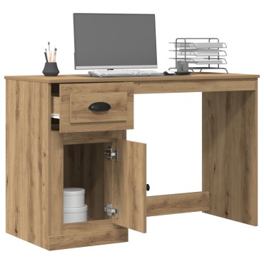 γραφείο vidaXL με αποθηκευτικά χώρο Artisan Oak 50x115x75cm Επεξεργασμένο ξύλο 1 τεμ.