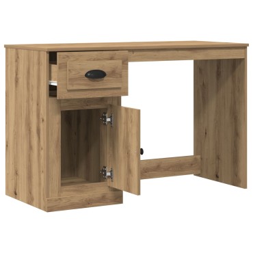 γραφείο vidaXL με αποθηκευτικά χώρο Artisan Oak 50x115x75cm Επεξεργασμένο ξύλο 1 τεμ.
