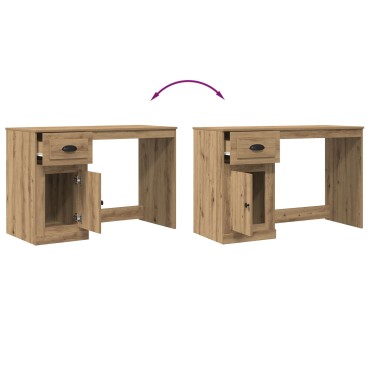 γραφείο vidaXL με αποθηκευτικά χώρο Artisan Oak 50x115x75cm Επεξεργασμένο ξύλο 1 τεμ.