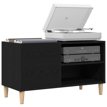 vidaXL Ντουλάπα δίσκων Μαύρο Δρυς 84,5x38x48cm Επεξεργασμένο ξύλο 1 τεμ.