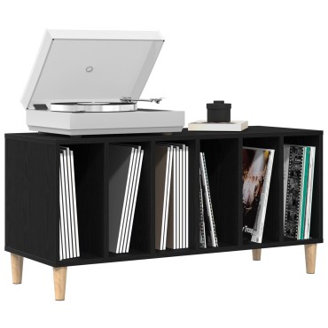 vidaXL Ντουλάπι Δίσκων Μαύρο Δρυς 100x38x48cm Επεξεργασμένο Ξύλο 1 τεμ.