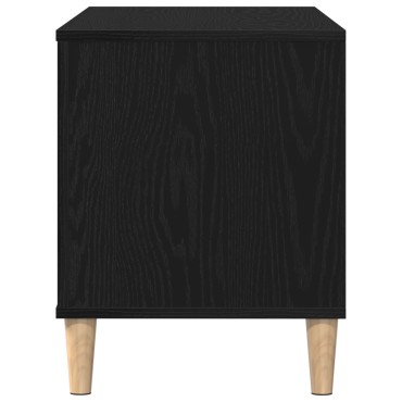 vidaXL Ντουλάπι Δίσκων Μαύρο Δρυς 100x38x48cm Επεξεργασμένο Ξύλο 1 τεμ.
