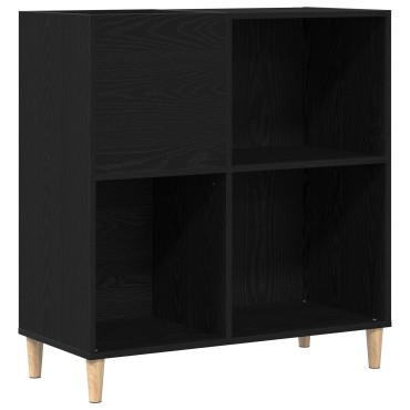 vidaXL Ντουλάπα Δίσκων Μαύρο Δρυς 84,5x38x89cm Επεξεργασμένο Ξύλο 1 τεμ.