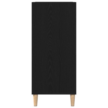 vidaXL Ντουλάπα Δίσκων Μαύρο Δρυς 84,5x38x89cm Επεξεργασμένο Ξύλο 1 τεμ.