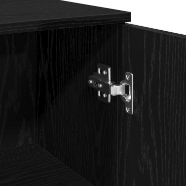 vidaXL Ντουλάπα Μπάνιου Μαύρη Δρυς 30x30x190cm Κατασκευασμένο Ξύλο