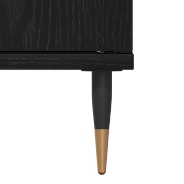 vidaXL Νιπτήρας Μπάνιου Μαύρο Δρυς 65x33x60cm Επεξεργασμένο ξύλο