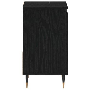 vidaXL Νιπτήρας Μπάνιου Μαύρο Δρυς 65x33x60cm Επεξεργασμένο ξύλο