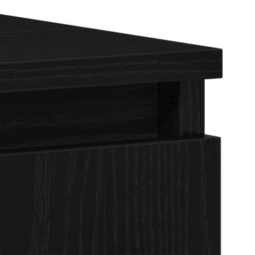 vidaXL Νιπτήρας Μπάνιου Μαύρο Δρυς 65x33x60cm Επεξεργασμένο ξύλο