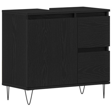 vidaXL Ντουλάπι Χωρις Νιπτήρα Μαύρη Δρυς 65x33x60cm Επεξεργασμένο Ξύλο