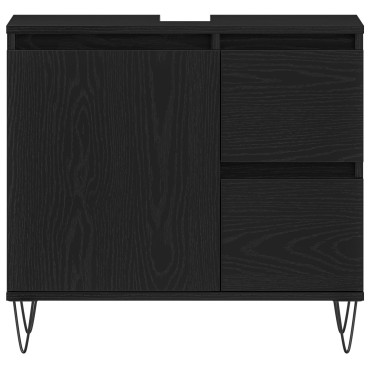 vidaXL Ντουλάπι Χωρις Νιπτήρα Μαύρη Δρυς 65x33x60cm Επεξεργασμένο Ξύλο
