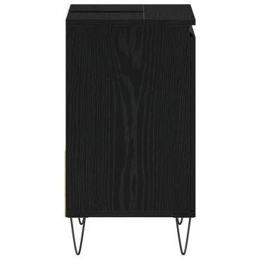 vidaXL Ντουλάπι Χωρις Νιπτήρα Μαύρη Δρυς 65x33x60cm Επεξεργασμένο Ξύλο