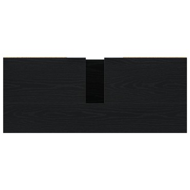 vidaXL Ντουλάπι Μπάνιου Μαύρη Δρυς 80x33x60cm Επεξεργασμένο Ξύλο