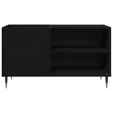 vidaXL Ντουλάπα Δισκογραφίας Μαύρο Δρυς 84,5x38x48cm Επεξεργασμένο Ξύλο
