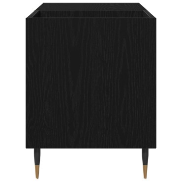 vidaXL Ντουλάπα Δισκογραφίας Μαύρο Δρυς 84,5x38x48cm Επεξεργασμένο Ξύλο
