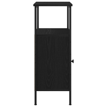 vidaXL Κομοδίνο Μαύρο Δρυς 41x31x80cm Επεξεργασμένο ξύλο 1 τεμ.