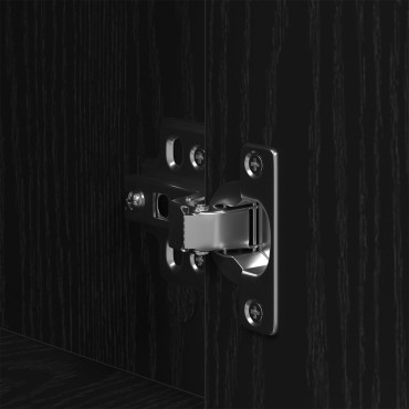 vidaXL Κομοδίνο Μαύρο Δρυς 41x31x80cm Επεξεργασμένο ξύλο 1 τεμ.