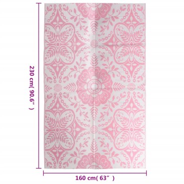 vidaXL Χαλί εξωτερικού χώρου ARAKIL ροζ 160x230 cm PP