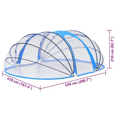 vidaXL Προστατευτικό Κάλυμμα Πισίνας Οβάλ 530x410x210 εκ.