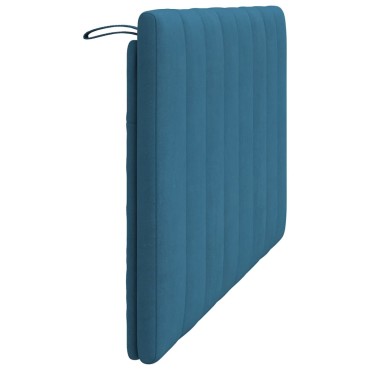 vidaXL Μαξιλάρι για Κεφαλάρι Μπλε Βελούδο 140x3x45cm 1 τεμ.