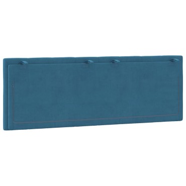 vidaXL Μαξιλάρι για Κεφαλάρι Μπλε Βελούδο 140x3x45cm 1 τεμ.