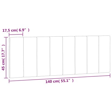 vidaXL Μαξιλάρι για Κεφαλάρι Μπλε Βελούδο 140x3x45cm 1 τεμ.