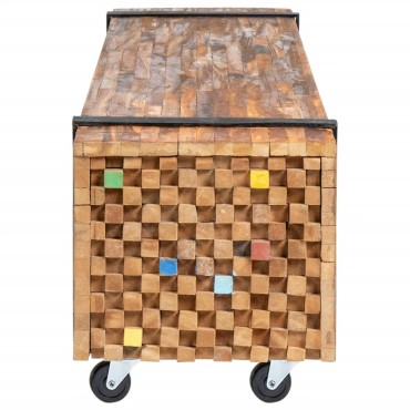 vidaXL Έπιπλο Τηλεόρασης 110x30x32,5cm από Μασίφ Ξύλο Teak